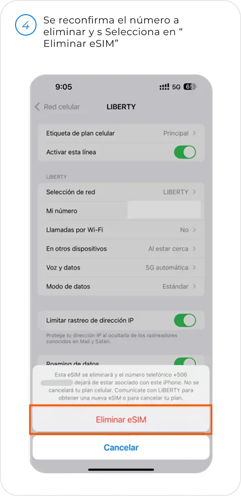eSIM iPhone Paso 4