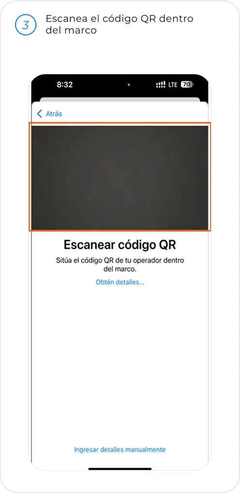 eSIM iPhone Paso 3
