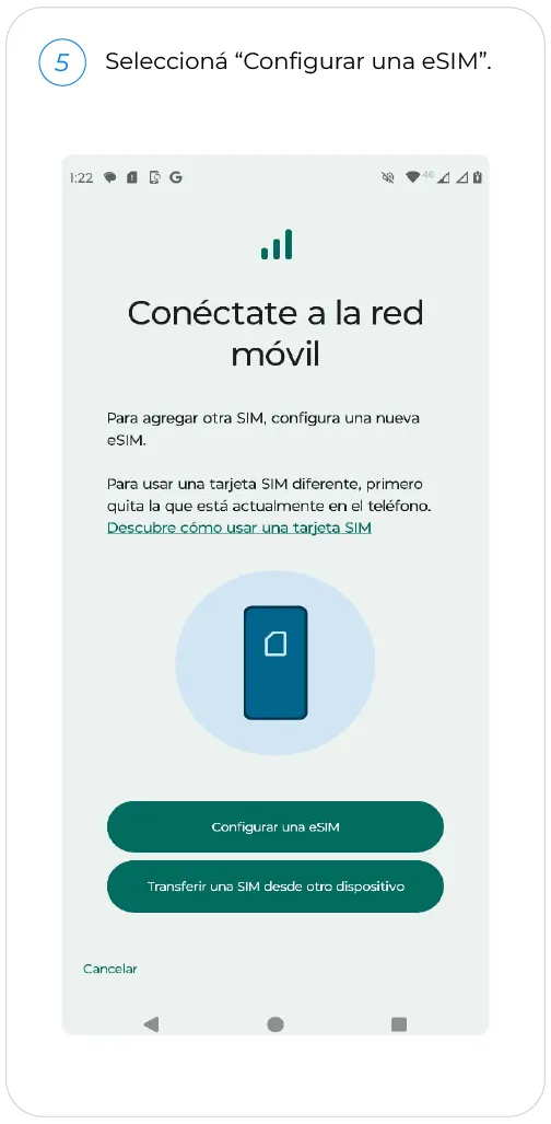 eSIM Honor Paso 5
