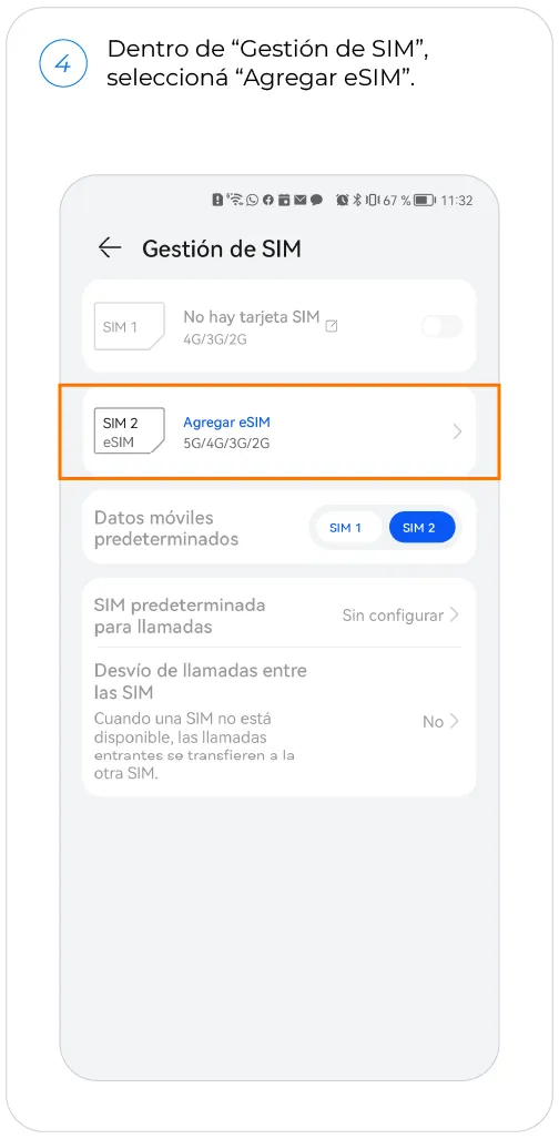 eSIM Motorola Paso 4