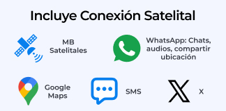 Incluye Conexión Satelital