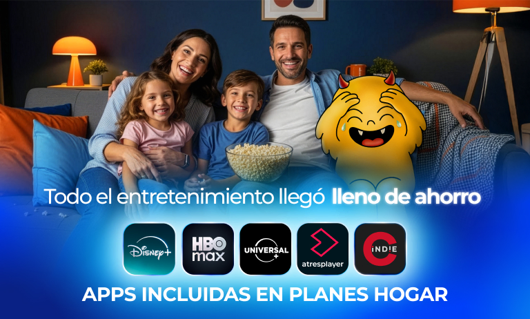 Cinco plataformas, un
        solo Pack de
        Entretenimiento